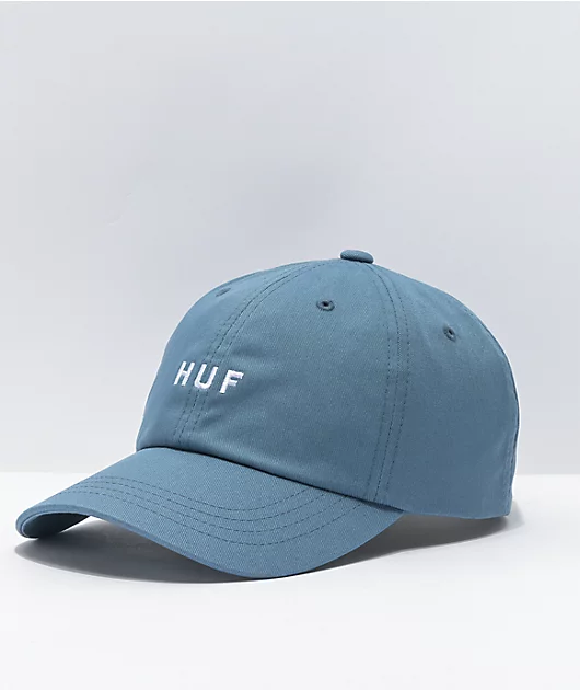 HUF Essentials Logo Light Blue Strapback Hat