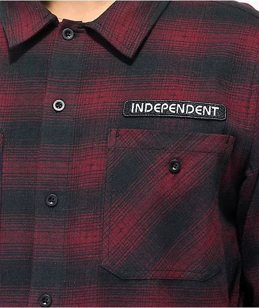 55965-independent-tilden-burgandy-plaid-flannel-shirt-2.webp Independent Tilden Burgandy Plaid Flannel Shirt