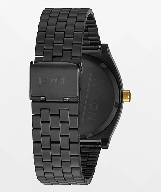 56109-nixon-time-teller-matte-black-gold-analog-watch-2.webp Nixon Time Teller Matte Black & Gold Analog Watch