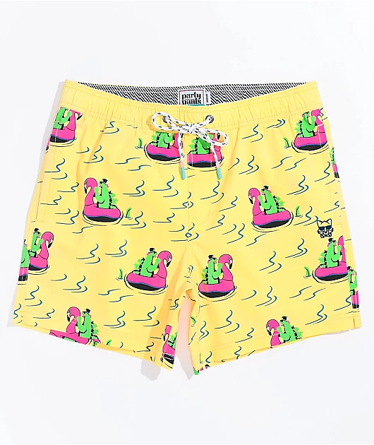 56110-party-pants-river-dino-yellow-board-shorts-1.webp Party Pants River Dino Yellow Board Shorts