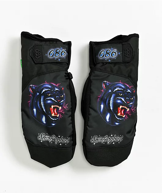 686 x Samborghini Primer Black 10K Snowboard Mittens
