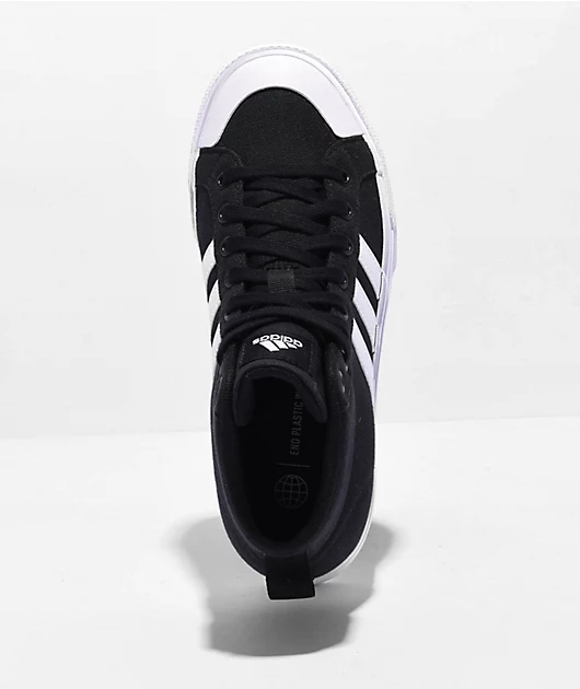 adidas Bravada 2.0 Mid Black & White Platform Shoes