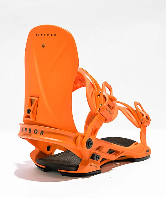Arbor Hemlock Orange Snowboard Bindings