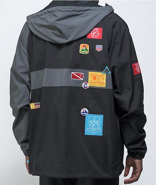 Cookies Colores Black Windbreaker Jacket