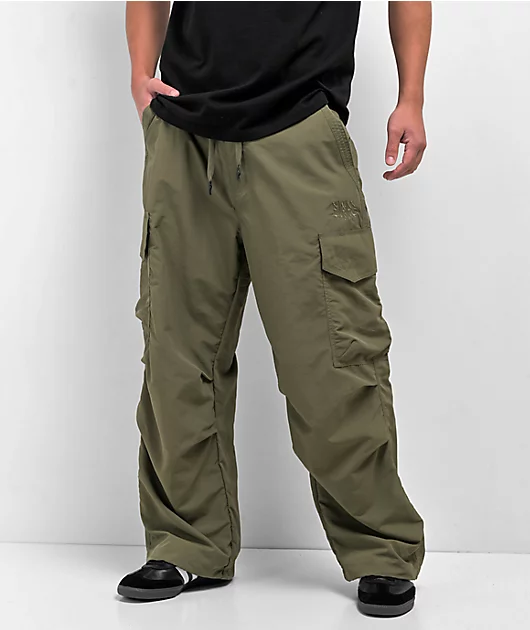 57496-empyre-canopy-olive-green-cargo-parachute-pants-1.webp Empyre Canopy Olive Green Cargo Parachute Pants