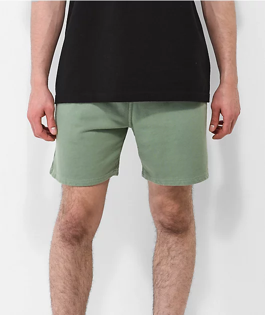 5789-zine-zone-light-green-sweat-shorts-2.webp Zine Zone Light Green Sweat Shorts