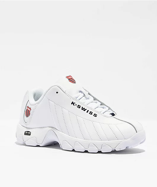 K-Swiss ST329 CMF White & Red Shoes