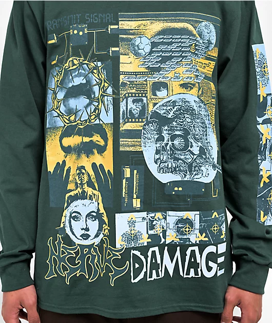 59449-vitriol-nerve-damage-green-long-sleeve-t-shirt-2.webp Vitriol Nerve Damage Green Long Sleeve T-Shirt