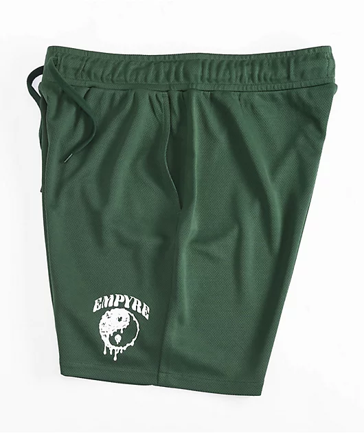Empyre Ready Dark Green Mesh Shorts