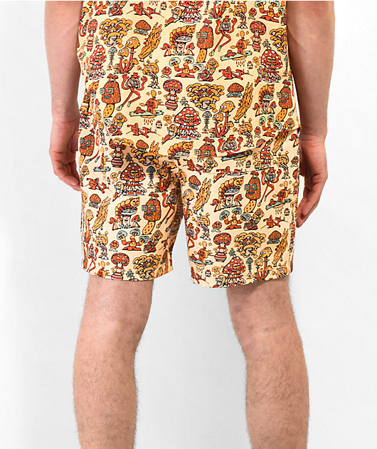 5974-killer-acid-mushroom-friends-tan-orange-board-shorts-3.jpg Killer Acid Mushroom Friends Tan & Orange Board Shorts