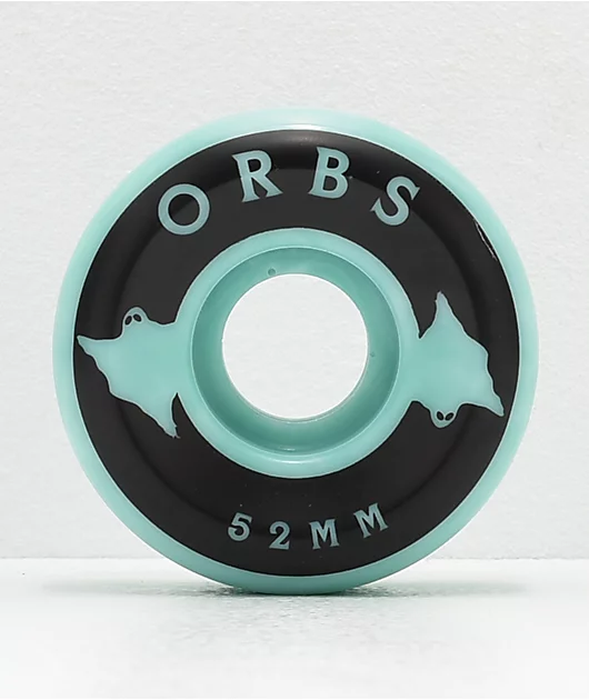 Orbs Wheels Specters 52mm 99a Teal Swirl Skateboard Wheels