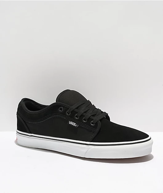 Vans Chukka Low Black & White Suede Skate Shoes