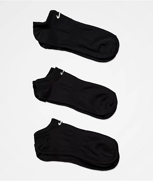 Nike SB Everyday Lightweight Black 3 Pack No Show Socks