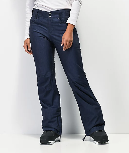Aperture Crystaline Navy Denim 10K Snowboard Pants