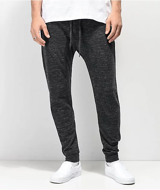 Zine Cover Solid Knit Charcoal Jogger Sweatpants