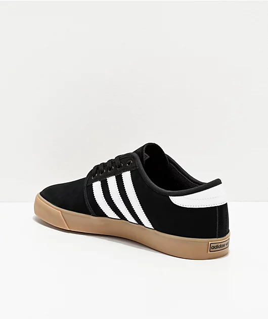 adidas Seeley Black, White & Gum Shoes