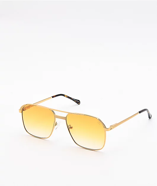 The Gold Gods The Hades Orange & Gold Sunglasses