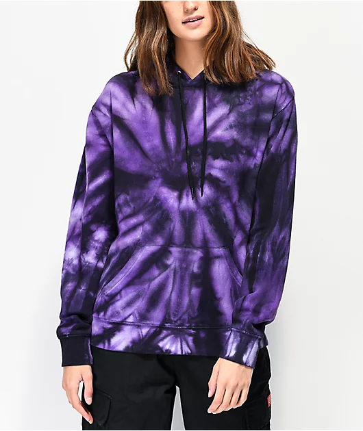 Zine Hunter Purple Tie Dye Hoodie