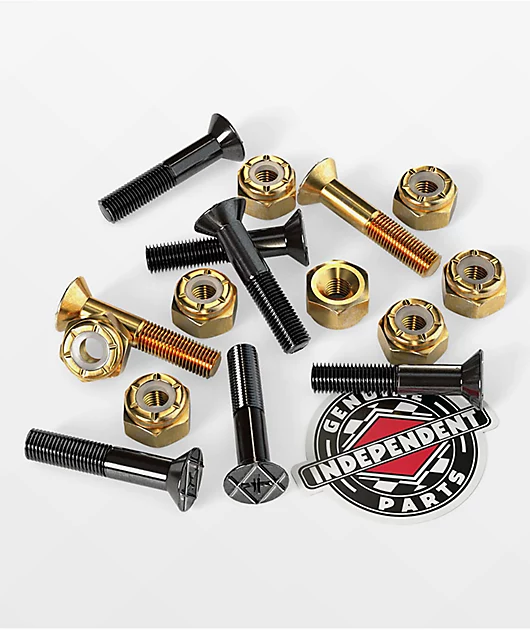 Independent Gold Crossbolts 1\" Skateboard Hardware