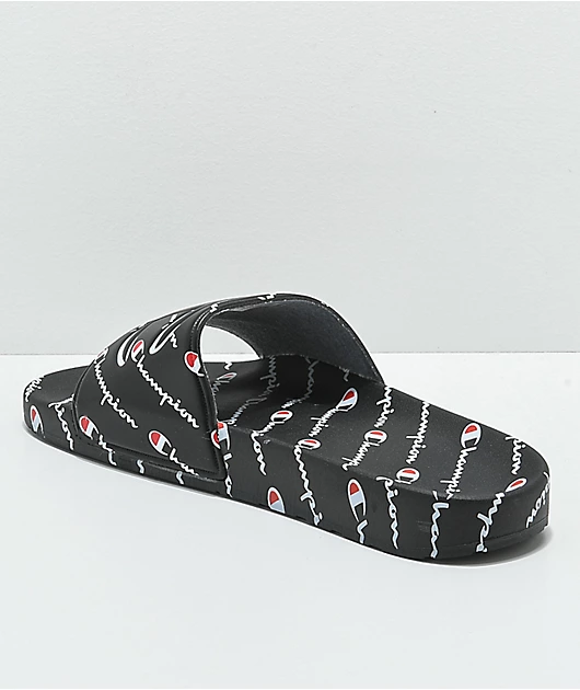 Champion IPO Repeat Black Slide Sandals