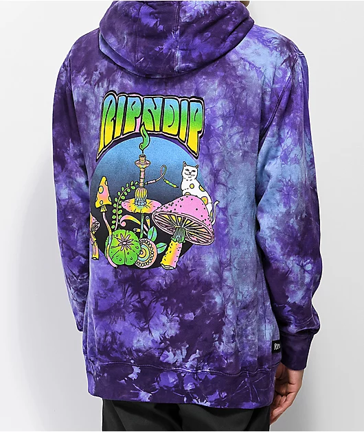RIPNDIP Psychedelic Nerm Purple Tie Dye Hoodie
