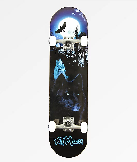 ATM Lone Wolf 8.0\" Skateboard Complete