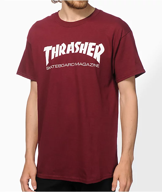 60557-thrasher-skate-mag-burgundy-t-shirt-1.webp Thrasher Skate Mag Burgundy T-Shirt