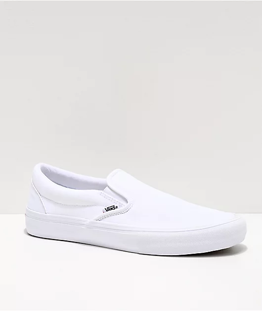 Vans Slip-On Pro White Skate Shoes