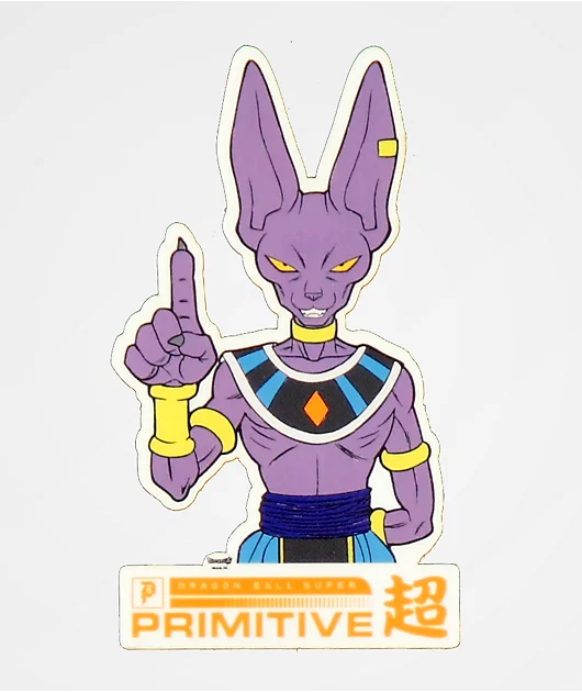 Primitive x Dragon Ball Super Beerus Sticker