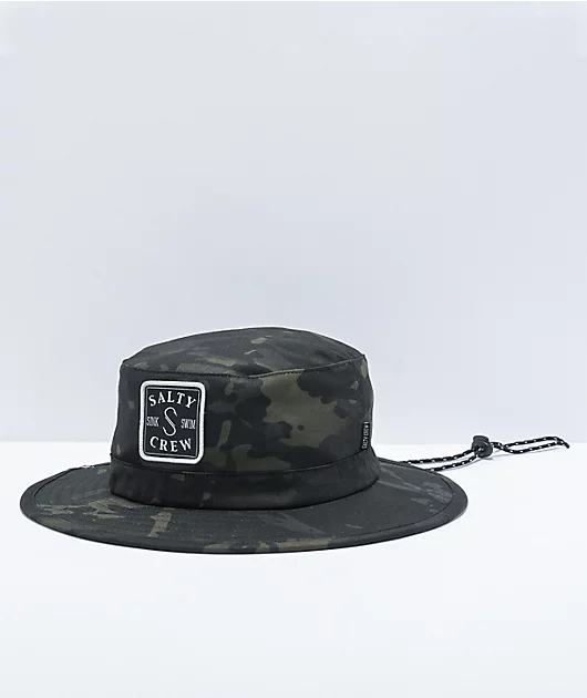 Salty Crew S-Hook Boonie Black Camo Bucket Hat