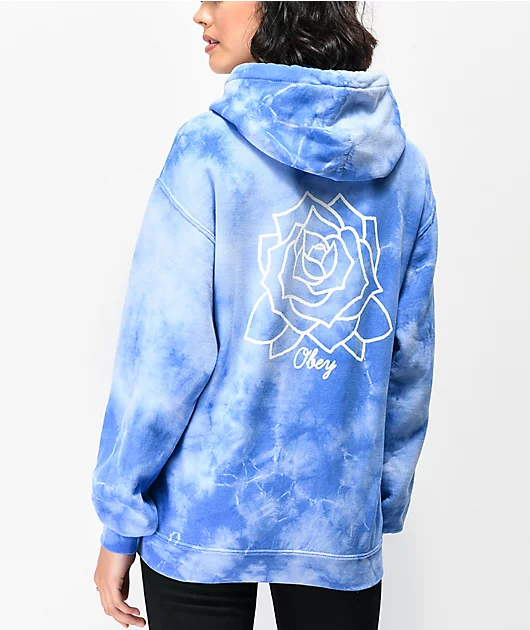 Obey Mira Rosa Blue Tie Dye Hoodie