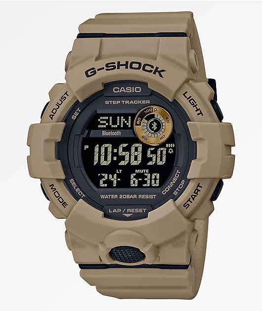 G-Shock GBD800 Dark Khaki & Black Digital Watch