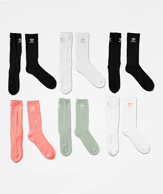 61456-adidas-trefoil-glory-6-pack-crew-socks-2.webp adidas Trefoil Glory 6 Pack Crew Socks