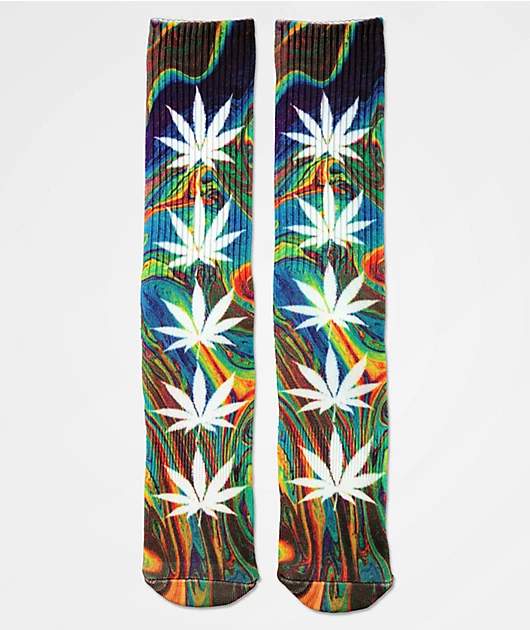HUF Digital Plantlife Green Crew Socks