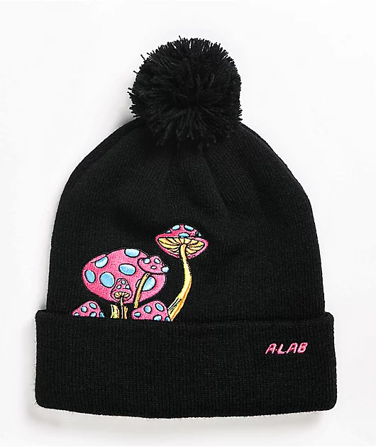 A.LAB Milk Cap Black Pom Beanie