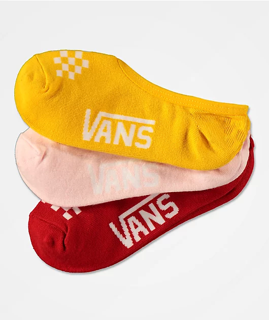 61741-vans-canoodle-red-pink-yellow-3-pack-no-show-socks-1.webp Vans Canoodle Red, Pink & Yellow 3 Pack No Show Socks
