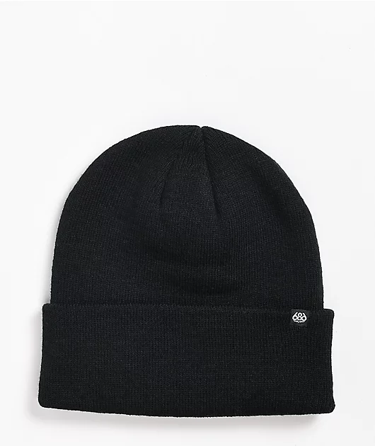 686 Standard Roll Up Black Beanie