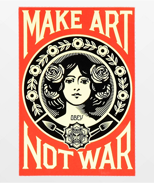 Obey Make Art Not War Sticker