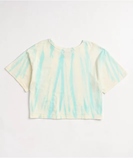 Champion Feather Dye Ice Fall & Cream Crop T-Shirt
