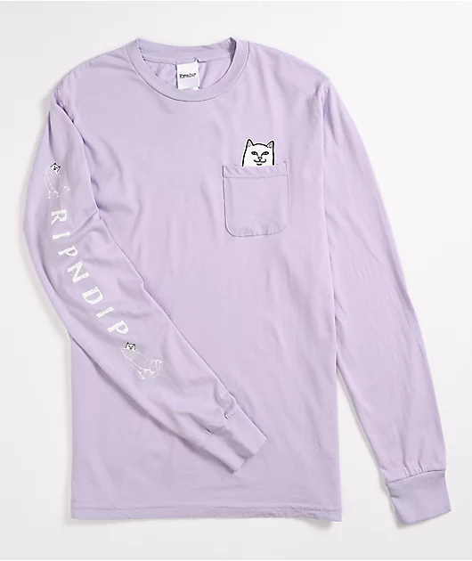 61944-ripndip-lord-nermal-lavender-long-sleeve-t-shirt-1.webp RIPNDIP Lord Nermal Lavender Long Sleeve T-Shirt