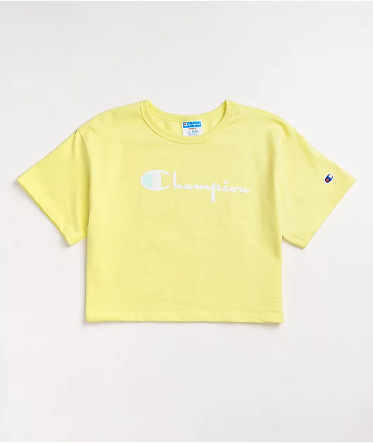 Champion Heritage Lemon Glacier Crop T-Shirt