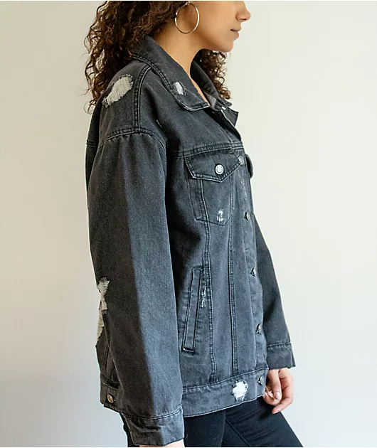 61963-angel-kiss-distressed-black-denim-jacket-5.webp Angel Kiss Distressed Black Denim Jacket