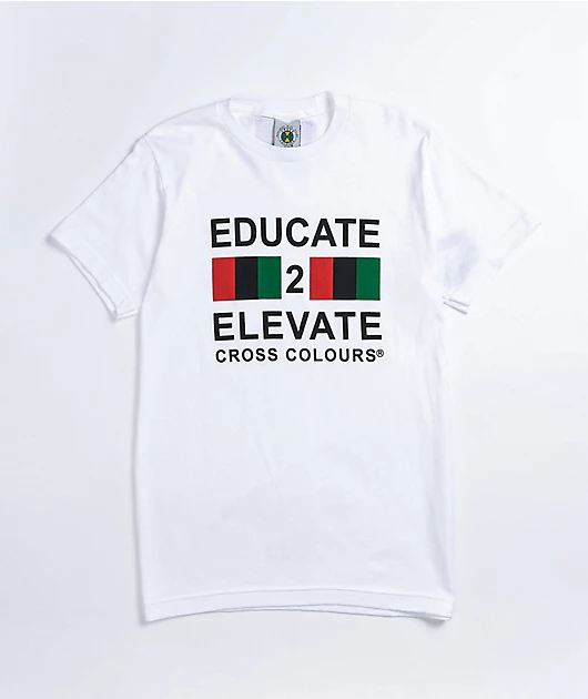 Cross Colours Educate 2 Elevate White T-Shirt