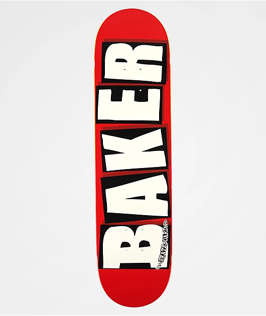Baker Brand Logo White & Red 8.0\" Skateboard Deck