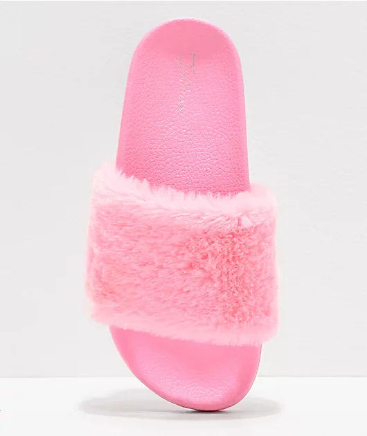 62345-trillium-bright-pink-fur-slide-sandals-2.webp Trillium Bright Pink Fur Slide Sandals