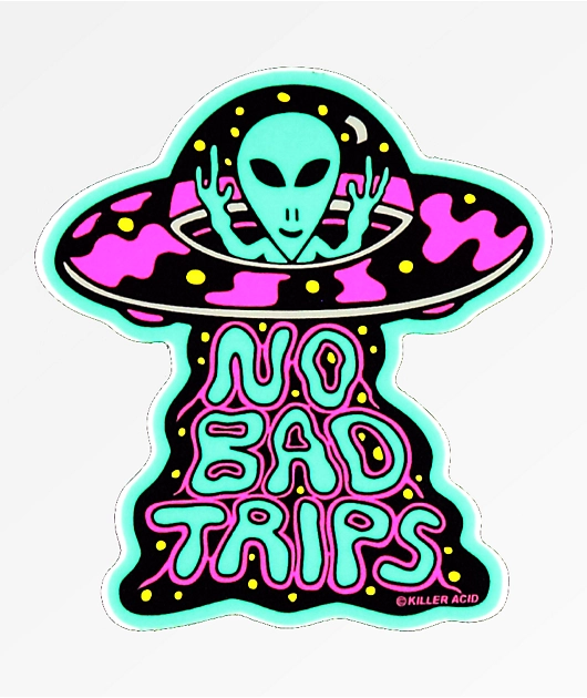 62402-killer-acid-no-bad-trips-sticker-1.webp Killer Acid No Bad Trips Sticker