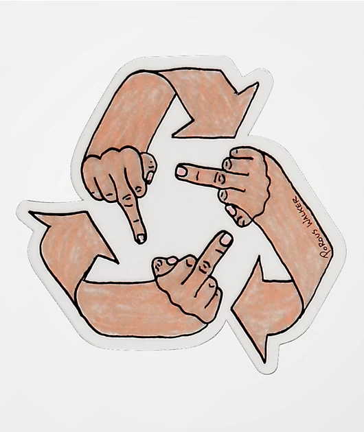 Porous Walker What Goes Around Sticker