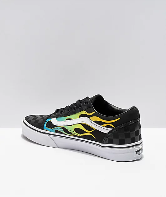 62736-vans-old-skool-glow-flame-black-checkerboard-skate-shoes-3.webp Vans Old Skool Glow Flame Black Checkerboard Skate Shoes