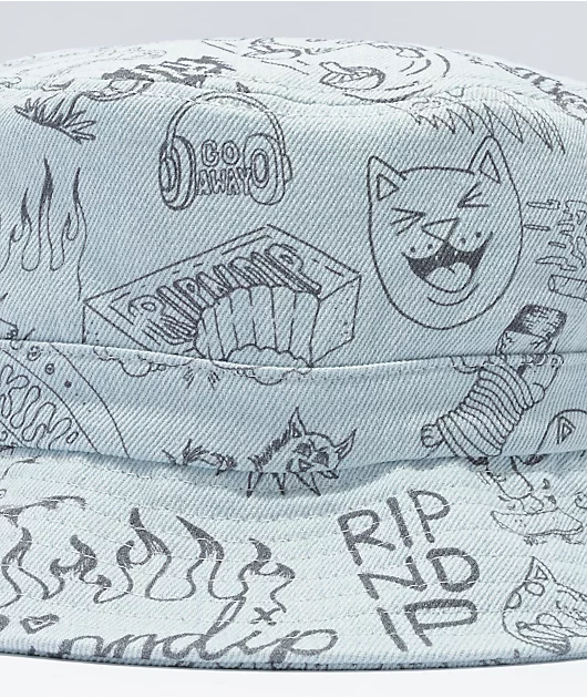 62806-ripndip-marker-grey-light-wash-denim-bucket-2.webp RIPNDIP Marker Grey Light Wash Denim Bucket