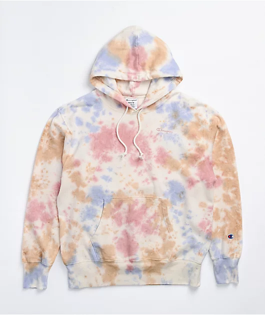 Champion Pink, Blue & Orange Sun Wash Hoodie